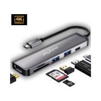DAYTONA Hc-13C Type-C To 2* USB 3.0 Sd Tf 4K Hd 1080P HDMI Pd Kart Okuyucu Çevirici Hub